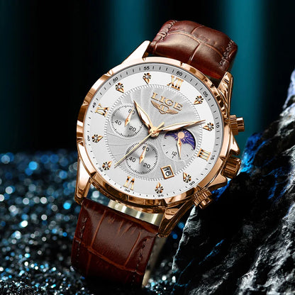 Monarch LIGE LunarChrono – Roman Leather Chronograph