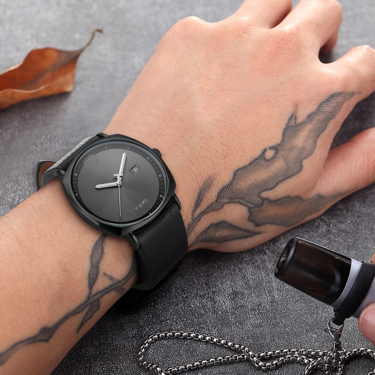 Tomi Signature Watch + Free gifts- Timeless Essentials for Men