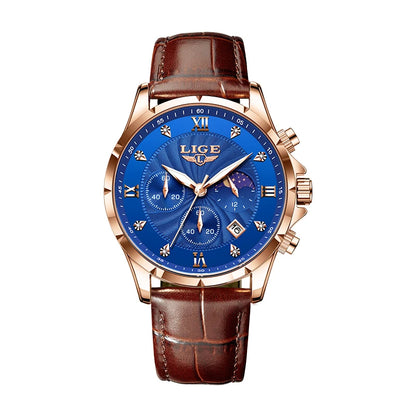 Monarch LIGE LunarChrono – Roman Leather Chronograph