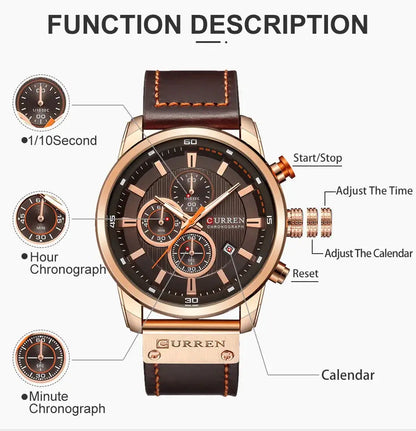 Curren Executive Duo – Quartz Watch + Free Leather RFID Wallet