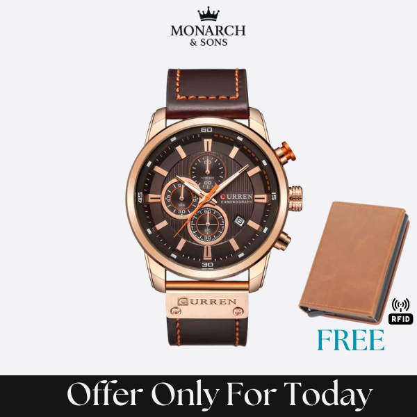 Curren Executive Duo – Quartz Watch + Free Leather RFID Wallet