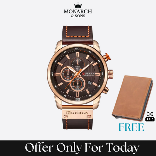 Curren Executive Duo – Quartz Watch + Free Leather RFID Wallet