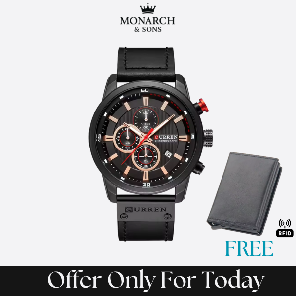 Curren Executive Duo – Quartz Watch + Free Leather RFID Wallet