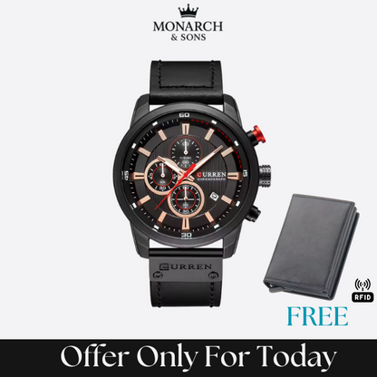 Curren Executive Duo – Quartz Watch + Free Leather RFID Wallet